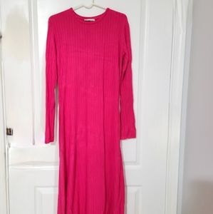 Zara Ribbed maxi dress